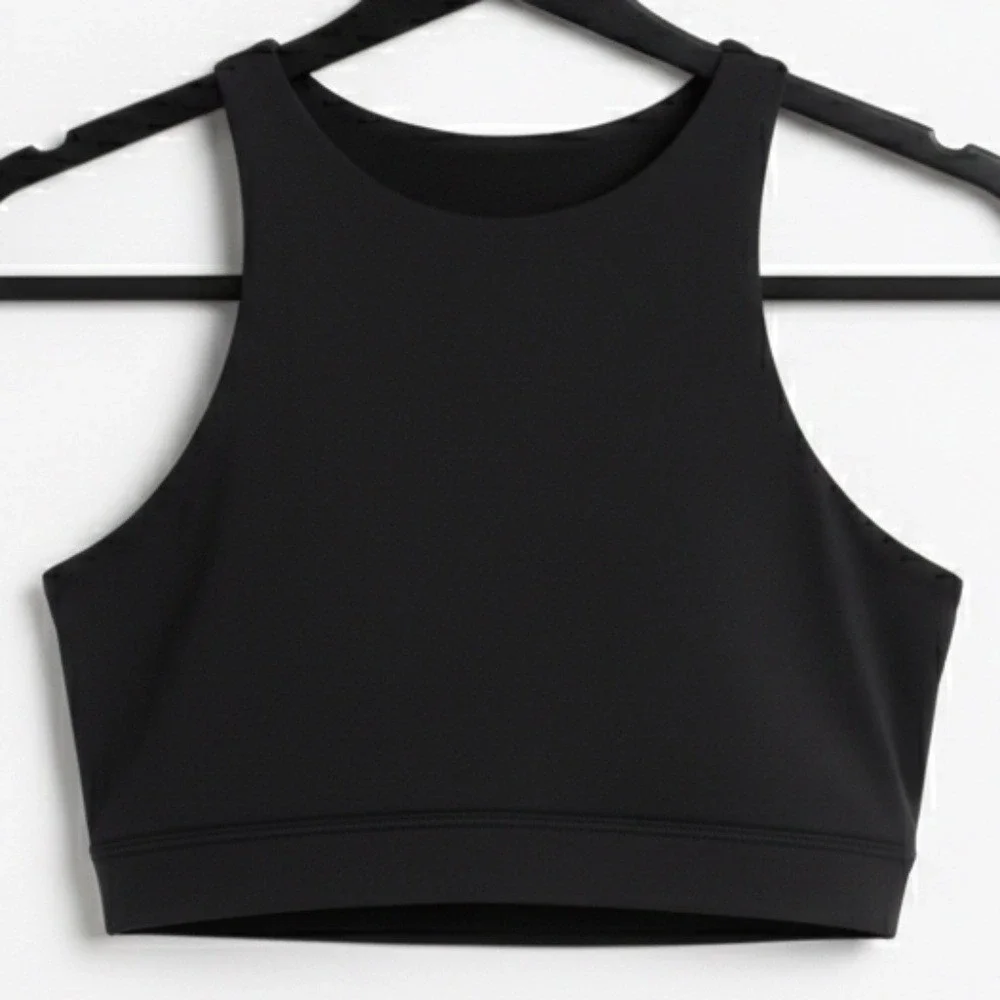 Ladder‎ back black dancewear performance dance crop top CS